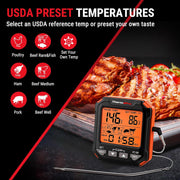 LABART TP716 Digital Meat Thermometer for Grilling Oven Safe with 1 Meat Probes